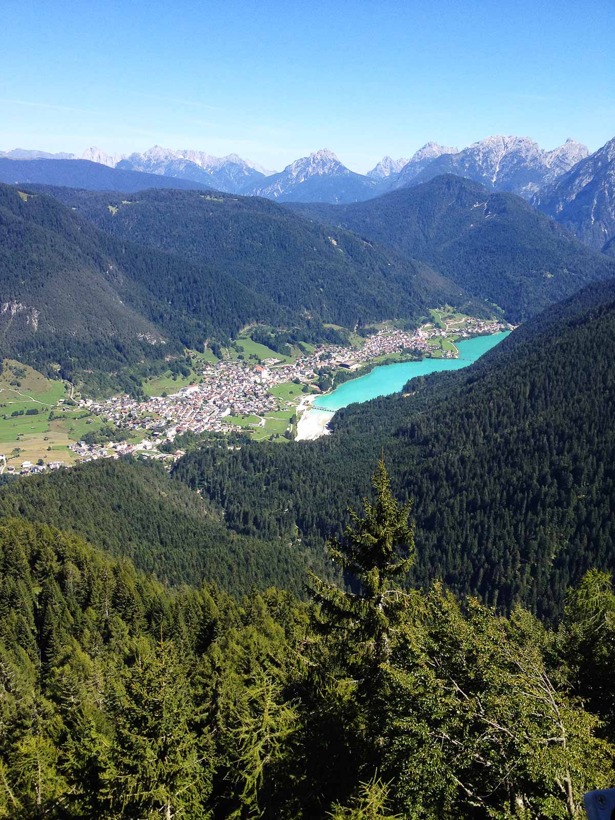 Auronzo vista dal Rifugio Monte Agudo