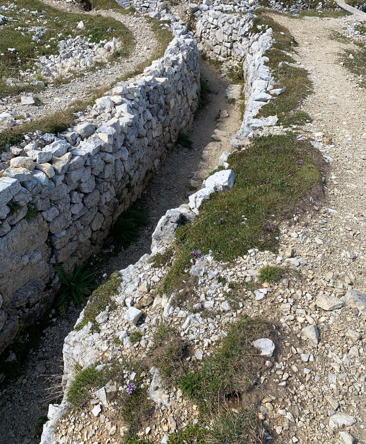 Monte Piana - linea delle trincee italiane