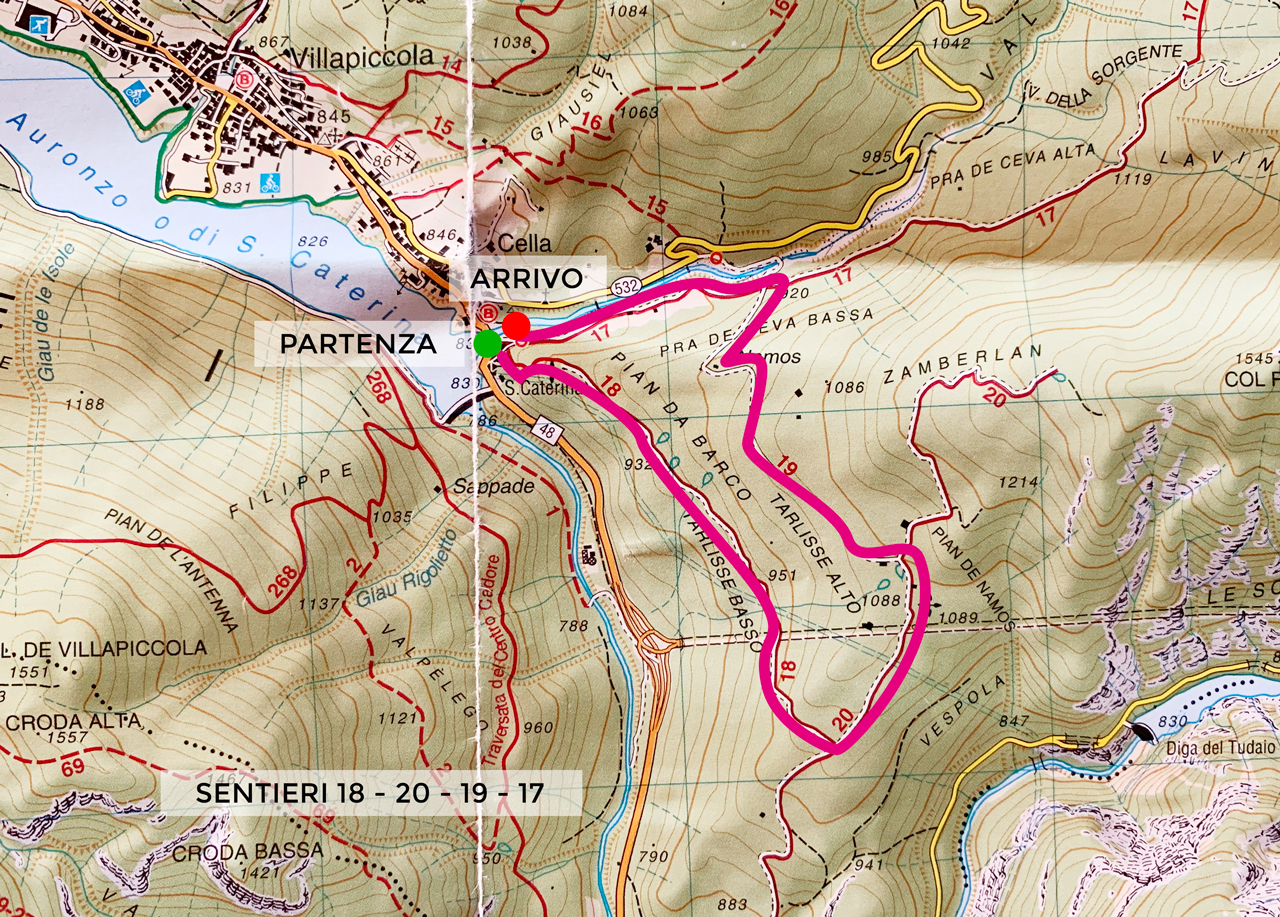 PERCORSO-PIANI-NAMOS-AURONZO-SENTIERI-18-19-20-17