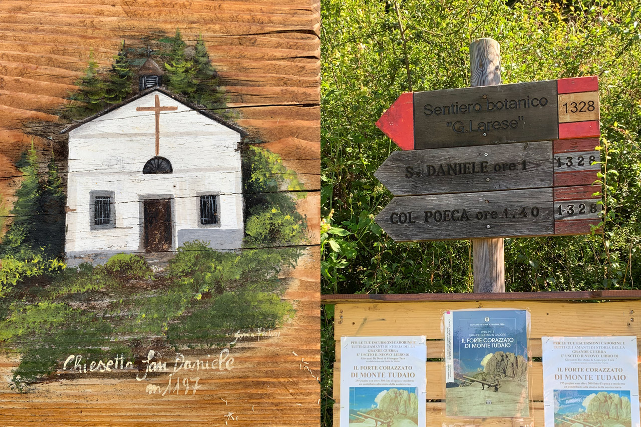 laggio-di-cadore-col-ciampon-chiesa-san-daniele-1-segnaletica-sentiero